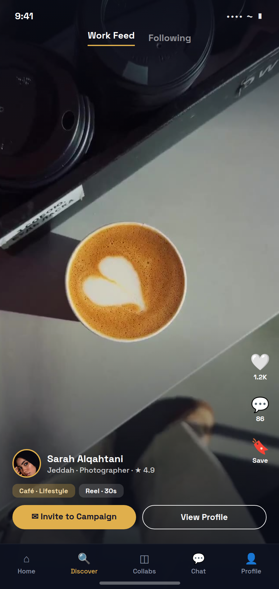 Browse the work feed like a social feed
